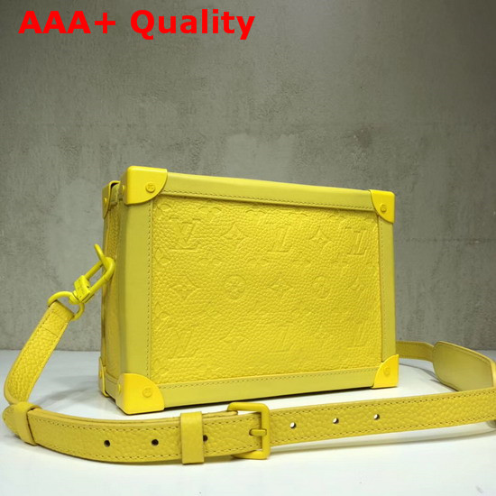 Louis Vuitton Virgil Abloh Box Bag in Yellow Monogram Empreinte Leather Replica