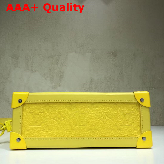 Louis Vuitton Virgil Abloh Box Bag in Yellow Monogram Empreinte Leather Replica
