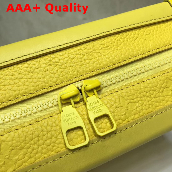 Louis Vuitton Virgil Abloh Box Bag in Yellow Monogram Empreinte Leather Replica