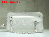 Louis Vuitton Virgil Abloh Chain Clutch in White Monogram Empreinte Leather Replica