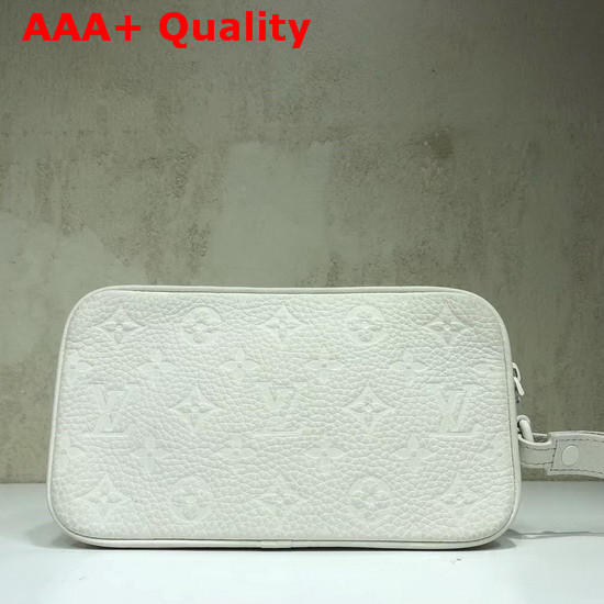 Louis Vuitton Virgil Abloh Chain Clutch in White Monogram Empreinte Leather Replica