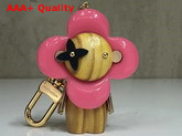 Louis Vuitton Vivienne Bag Charm and Key Holder Pink Resin and Pear Wood M67298 Replica