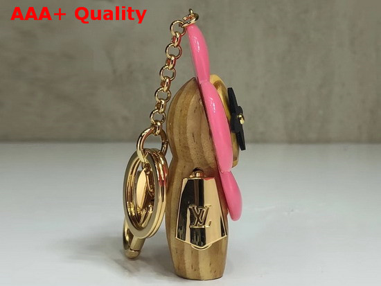 Louis Vuitton Vivienne Bag Charm and Key Holder Pink Resin and Pear Wood M67298 Replica