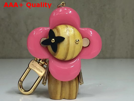 Louis Vuitton Vivienne Bag Charm and Key Holder Pink Resin and Pear Wood M67298 Replica