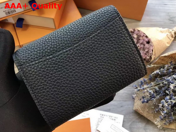 Louis Vuitton Vivienne LV Compact Wallet Black Taurillon Leather Replica