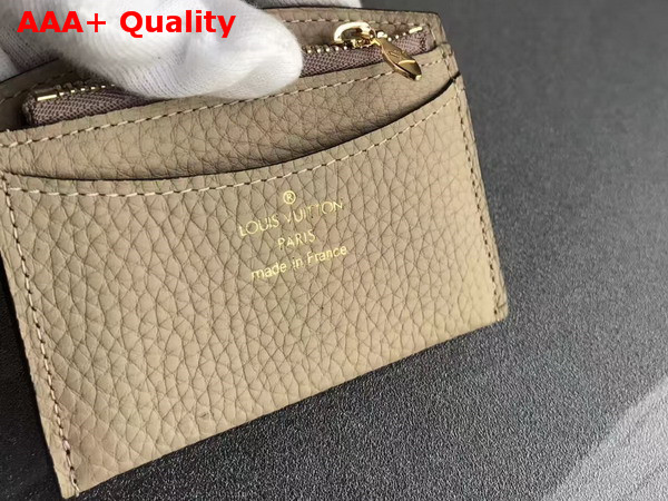 Louis Vuitton Vivienne LV Compact Wallet Khaki Taurillon Leather Replica