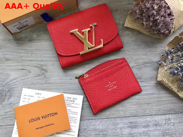 Louis Vuitton Vivienne LV Compact Wallet Rubis Taurillon Leather Replica