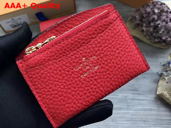 Louis Vuitton Vivienne LV Compact Wallet Rubis Taurillon Leather Replica