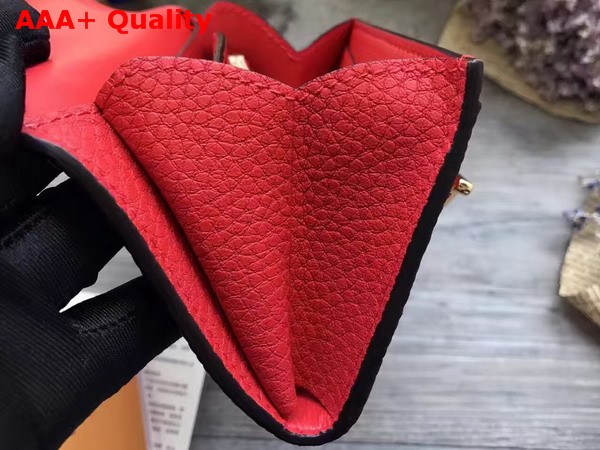 Louis Vuitton Vivienne LV Compact Wallet Rubis Taurillon Leather Replica