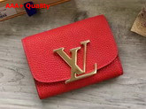Louis Vuitton Vivienne LV Compact Wallet Rubis Taurillon Leather Replica