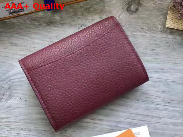 Louis Vuitton Vivienne LV Compact Wallet in Oxblood Taurillon Leather Replica