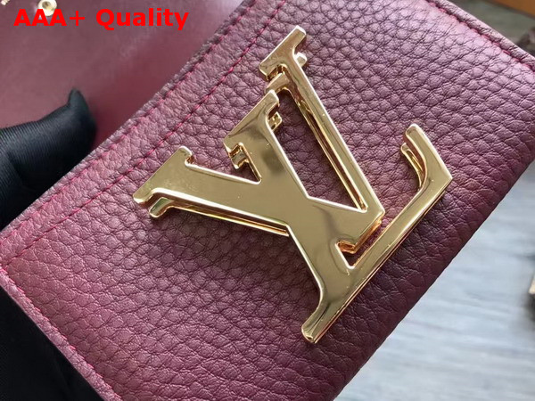 Louis Vuitton Vivienne LV Compact Wallet in Oxblood Taurillon Leather Replica