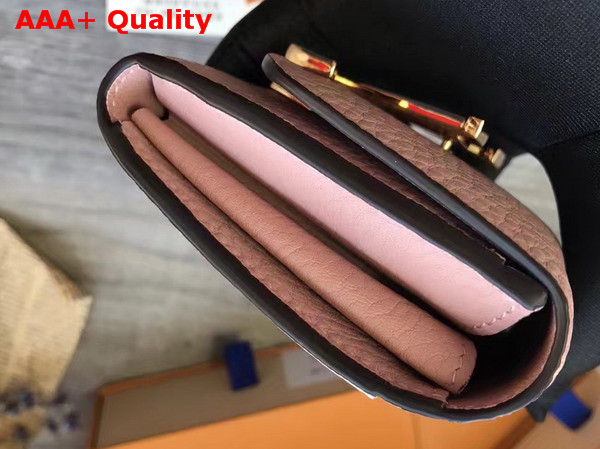 Louis Vuitton Vivienne LV Compact Wallet in Pink Taurillon Leather Replica