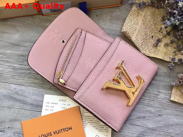 Louis Vuitton Vivienne LV Compact Wallet in Pink Taurillon Leather Replica
