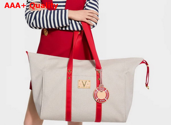 Louis Vuitton Voyageur Bag in Lighthouse Red Organic Cotton M28509 Replica