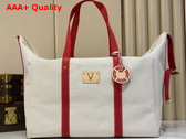 Louis Vuitton Voyageur Bag in Lighthouse Red Organic Cotton M28509 Replica