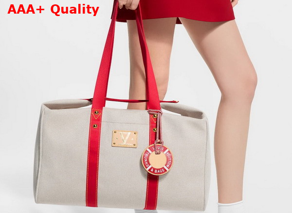 Louis Vuitton Voyageur Bag in Lighthouse Red Organic Cotton M28509 Replica