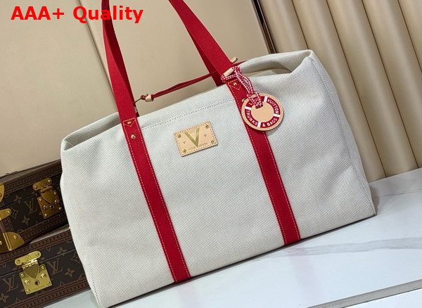 Louis Vuitton Voyageur Bag in Lighthouse Red Organic Cotton M28509 Replica