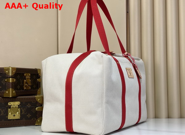 Louis Vuitton Voyageur Bag in Lighthouse Red Organic Cotton M28509 Replica