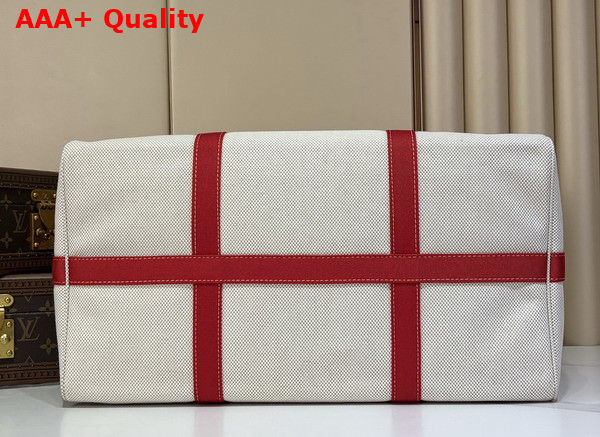 Louis Vuitton Voyageur Bag in Lighthouse Red Organic Cotton M28509 Replica