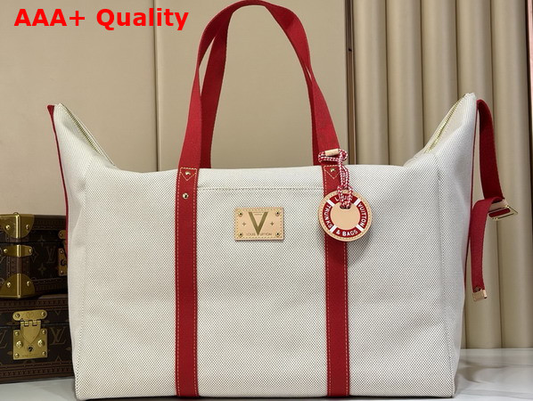 Louis Vuitton Voyageur Bag in Lighthouse Red Organic Cotton M28509 Replica