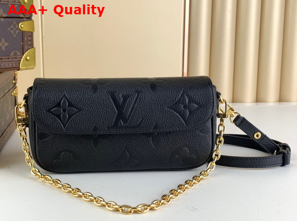 Louis Vuitton Wallet On Chain Ivy Black Monogram Empreinte Leather Replica