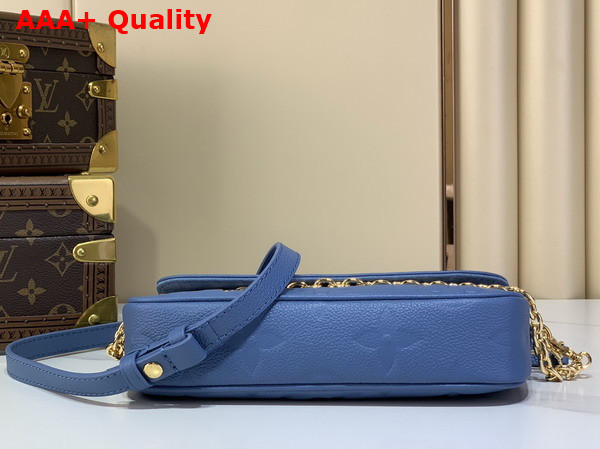 Louis Vuitton Wallet On Chain Ivy Blue Jean Monogram Empreinte Leather M27755 Replica