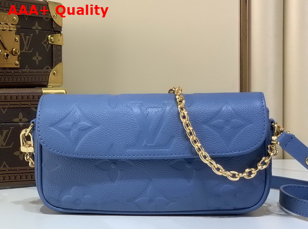 Louis Vuitton Wallet On Chain Ivy Blue Jean Monogram Empreinte Leather M27755 Replica