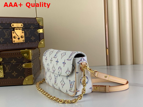 Louis Vuitton Wallet On Chain Ivy Multicolor White Monogram Jacquard Fabric M83499 Replica