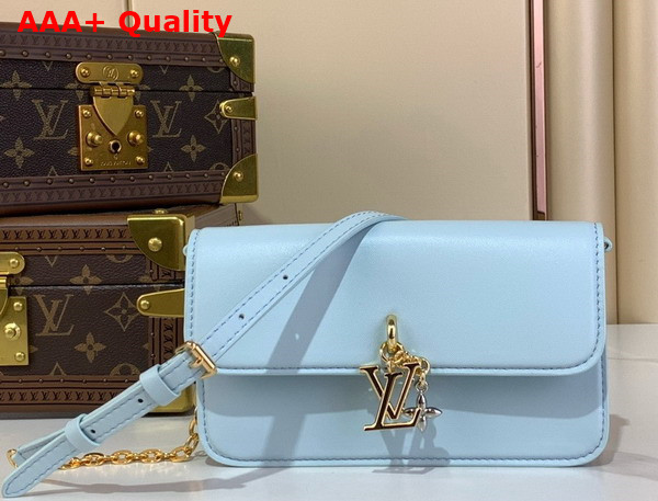 Louis Vuitton Wallet On Chain LV Bloom Azure Blue Calfskin Leather M14547 Replica