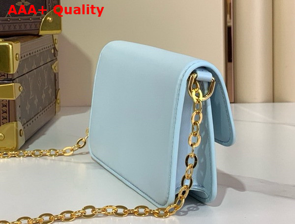 Louis Vuitton Wallet On Chain LV Bloom Azure Blue Calfskin Leather M14547 Replica