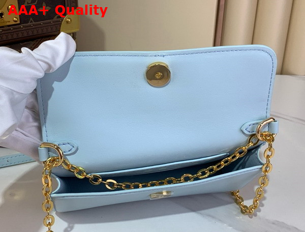 Louis Vuitton Wallet On Chain LV Bloom Azure Blue Calfskin Leather M14547 Replica