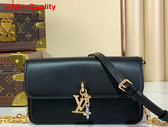 Louis Vuitton Wallet On Chain LV Bloom Black Calfskin Leather M14564 Replica