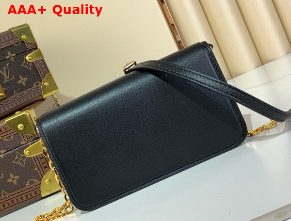 Louis Vuitton Wallet On Chain LV Bloom Black Calfskin Leather M14564 Replica