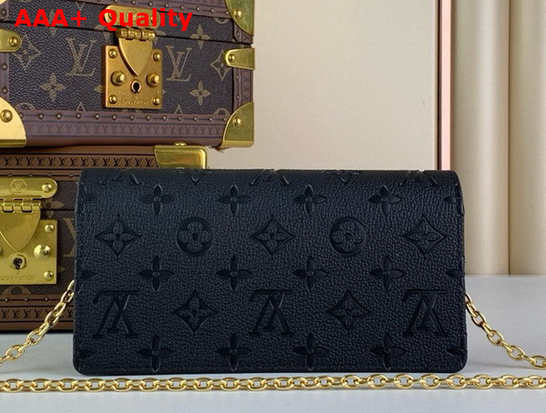 Louis Vuitton Wallet On Chain Lily Black Monogram Empreinte Leather M46919 Replica