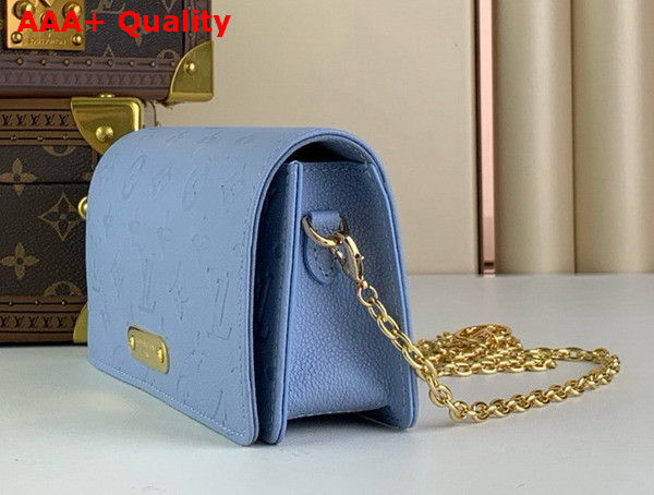 Louis Vuitton Wallet On Chain Lily Blue Hour Monogram Empreinte Leather M83233 Replica