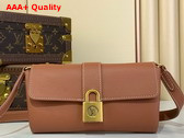 Louis Vuitton Wallet On Chain Low Key Cognac Brown Calfskin Leather M12147 Replica