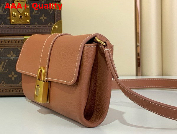 Louis Vuitton Wallet On Chain Low Key Cognac Brown Calfskin Leather M12147 Replica
