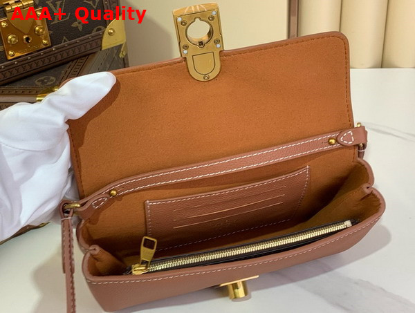 Louis Vuitton Wallet On Chain Low Key Cognac Brown Calfskin Leather M12147 Replica