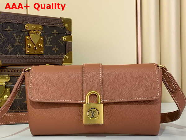 Louis Vuitton Wallet On Chain Low Key Cognac Brown Calfskin Leather M12147 Replica