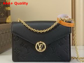 Louis Vuitton Wallet On Chain Rosy Black Monogram Empreinte Leather M13569 Replica