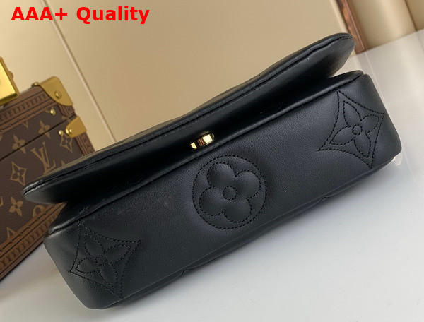 Louis Vuitton Wallet On Strap Bubblegram Leather Black M81398 Replica