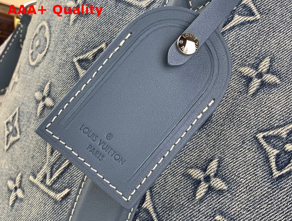 Louis Vuitton Weekend Tote NM Bag in Monogram Washed Denim Coated Canvas M22537 Replica
