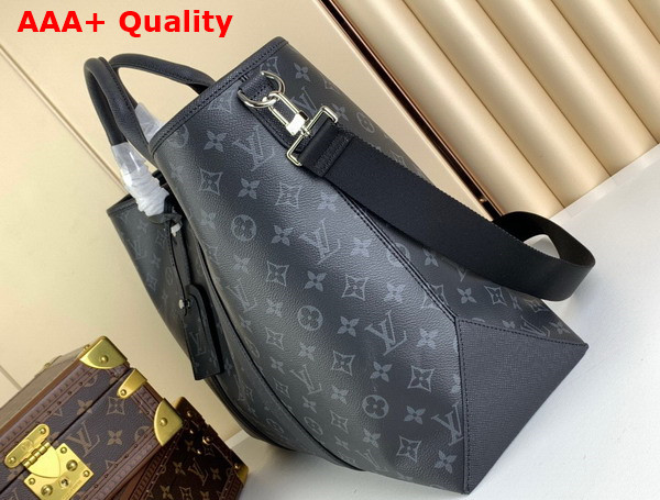 Louis Vuitton Weekend Tote NM Black Monogram Coated Canvas and Taiga Cowhide Leather M30937 Replica