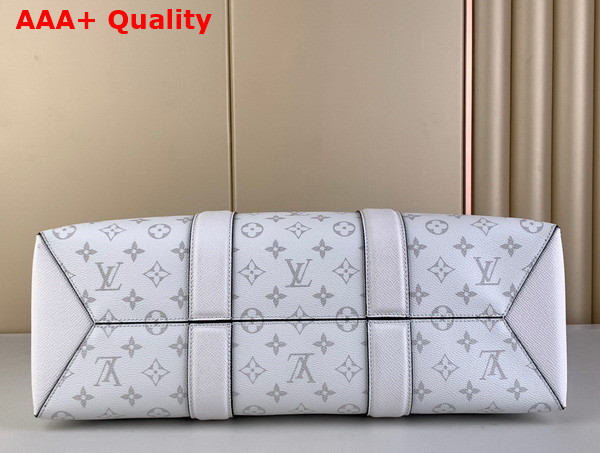Louis Vuitton Weekend Tote NM Optic White Monogram Coated Canvas and Taiga Cowhide Leather M30919 Replica
