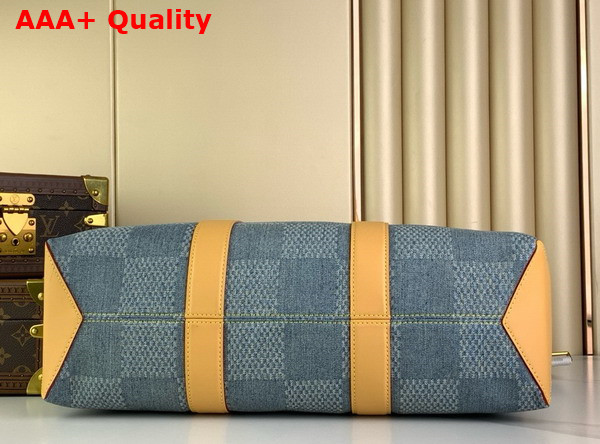 Louis Vuitton Weekend Tote in Blue Damier Denim 3D Cotton Canvas N40702 Replica