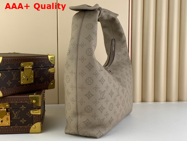 Louis Vuitton Why Knot MM Handbag in Galet Beige Perforated Mahina Calf Leather M20787 Replica