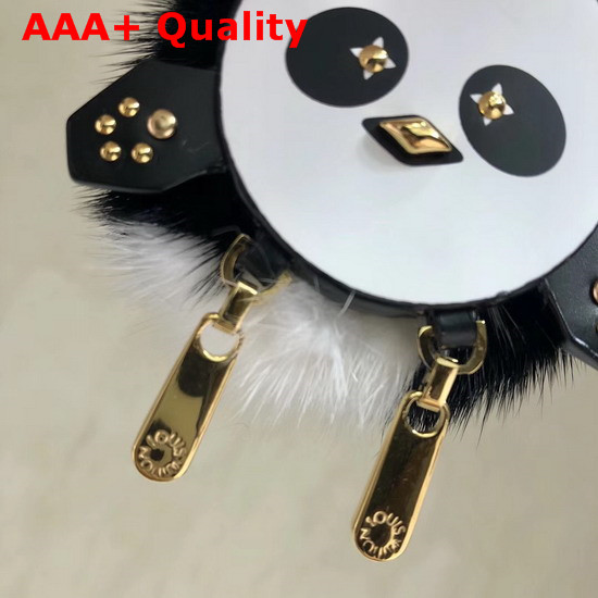 Louis Vuitton Wild Puppet Bag Charm and Key Holder Natural Mink Fur M63094 Replica