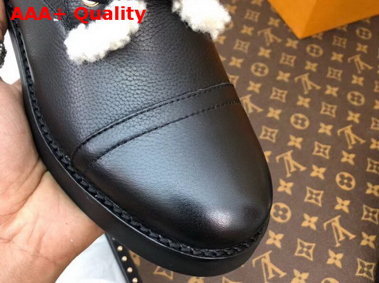 Louis Vuitton Wonderland Flat Ranger Black Calfskin Leather and Sheepskin Replica