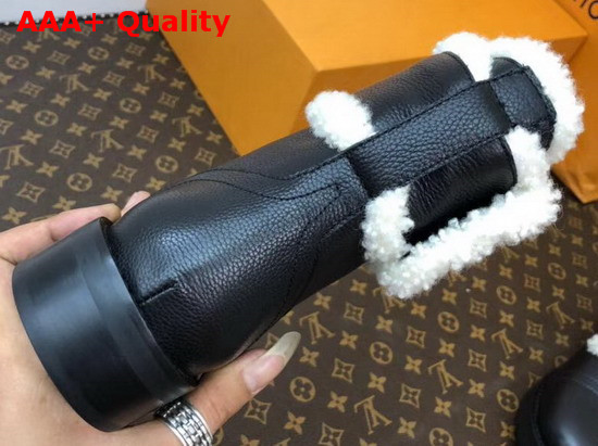 Louis Vuitton Wonderland Flat Ranger Black Calfskin Leather and Sheepskin Replica